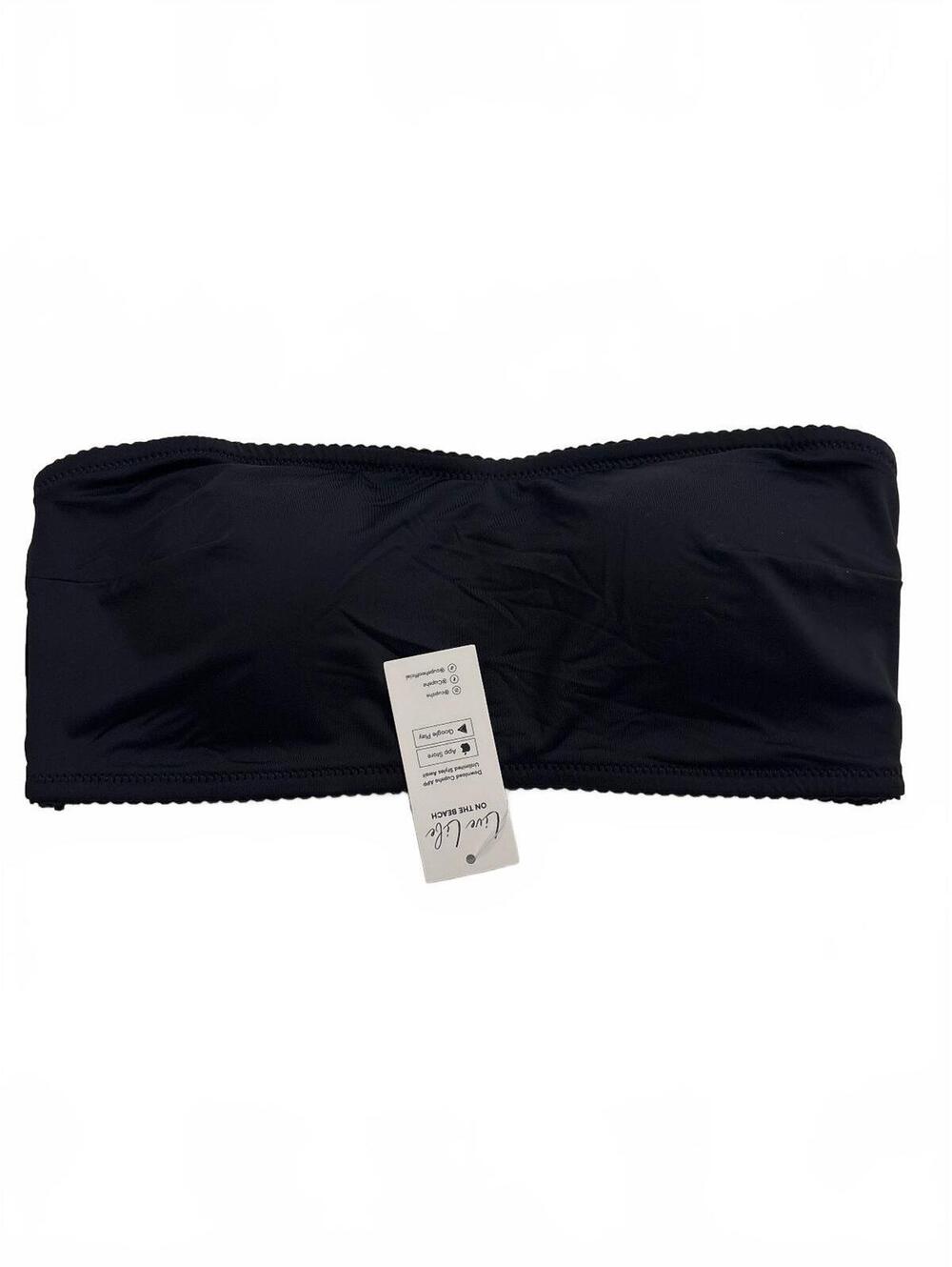 Cupshe Black Strapless Bandeau Bra Size Large